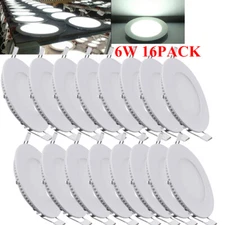 16Pack 4Inch LED Ceiling Lights Ultra-Thin Recessed Retrofits Kit 6000K Daylight