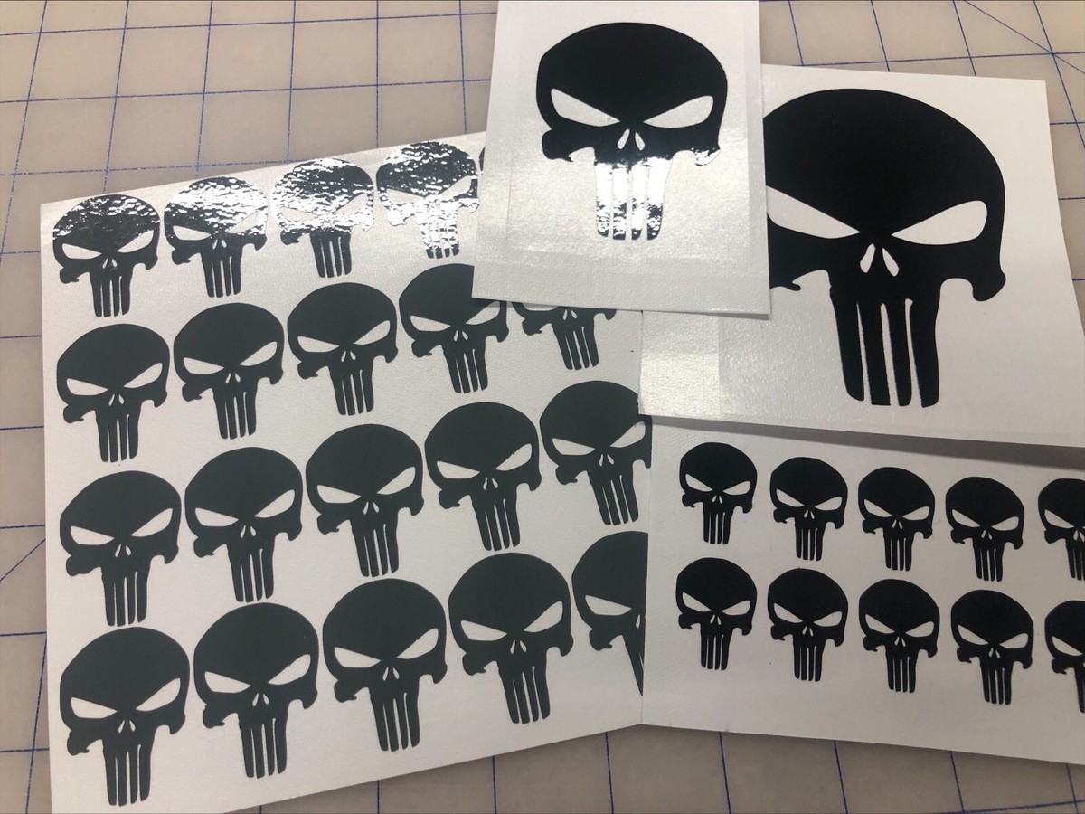Punisher Skull decal #1 for car, SUV, Laptop 12 inches