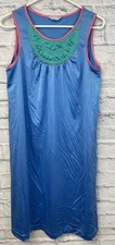 VTG VANITY FAIR sleeveless nightgown women XS NYLON retro Usa made colorblock