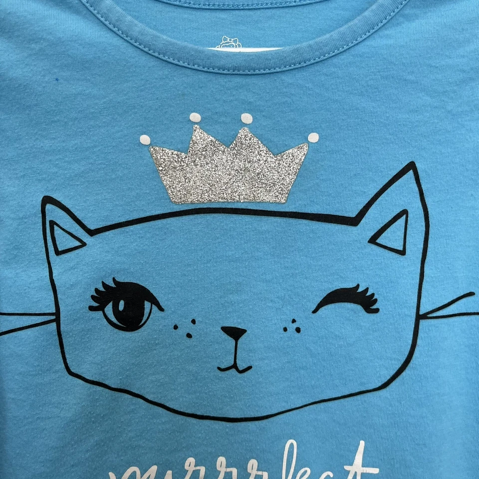 Okie Dokie | Top de manga larga azul brillante púrpura princesa gatito gato niña 4 Foto 3 de 4