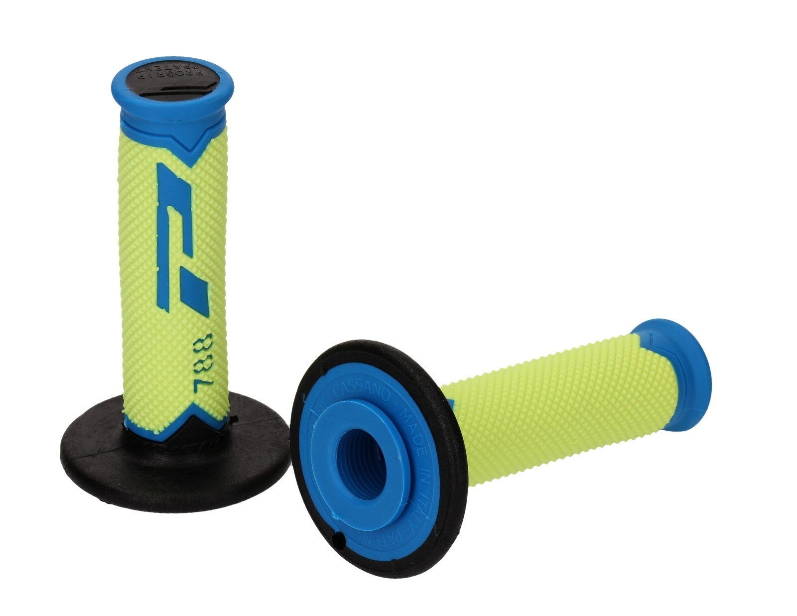 Progrip 788 Cross Triple Density Grips Handlebar Grips Blue/Black/Yellow