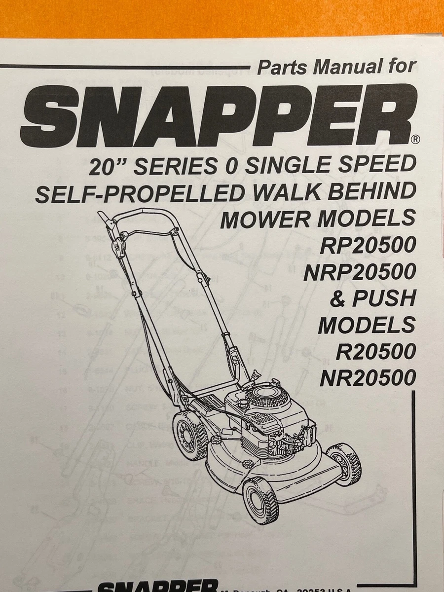 Snapper self propelled lawn mower parts deals
