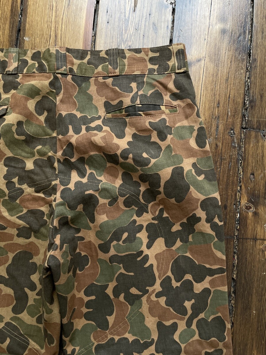 RARE Vintage 60s Sears Sports Center Hunting Duck Camo Pants