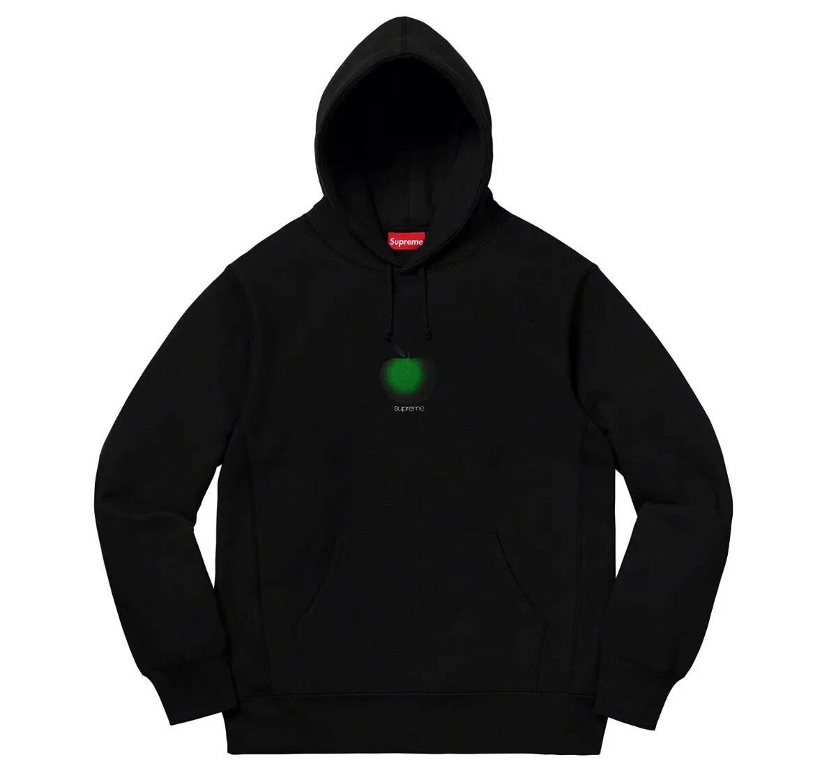 Sweat à capuche homme Supreme Retro 1997 logo Apple noir L SS19 AUTHENTIQUE neuf avec étiquette