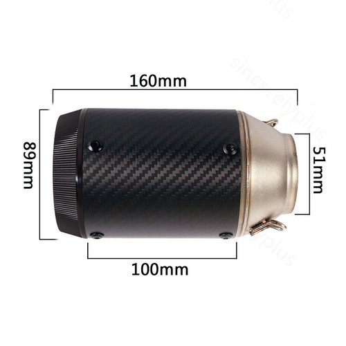 For Ymaha MT09 FZ09 2020-2023 Exhaust System Front Link Pipe Muffler Tips Carbon - Picture 4 of 7