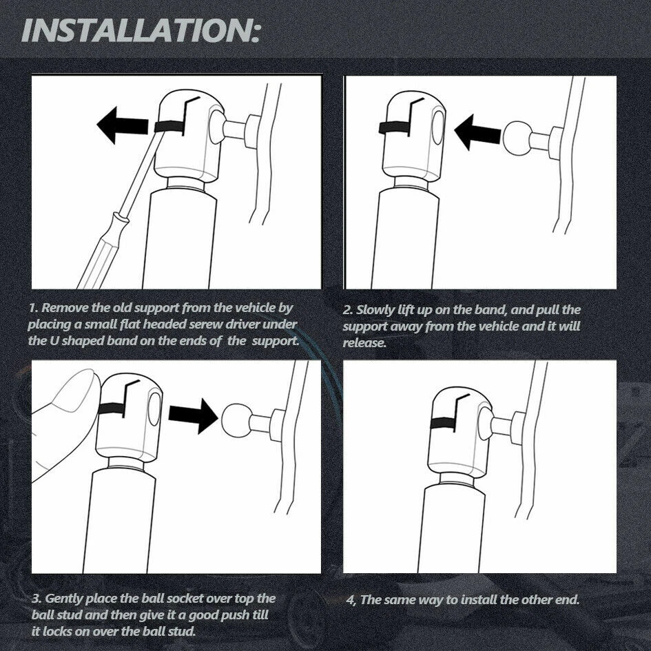 2Pcs Front Hood Lift Supports Struts Fits Infiniti FX35 FX37 FX50 QX70 09-17 New Foto 4 de 4