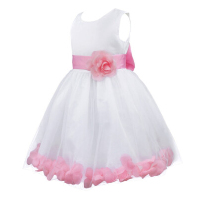 Kinder Mädchen Kleid Ball Prom Hochzeit Bogenknoten Festzug High-Waisted Tüll