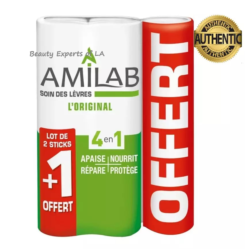 Бальзам-стик для губ Merck Amilab, 3 х 4,7 г, Из Франции -Запечатан- Эксп. 04/2027