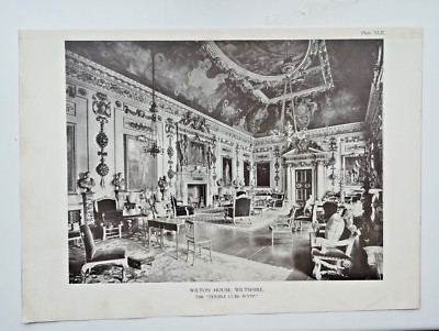Wilton House, Wiltshire - The Double Cube Room - Antique Print - 1920