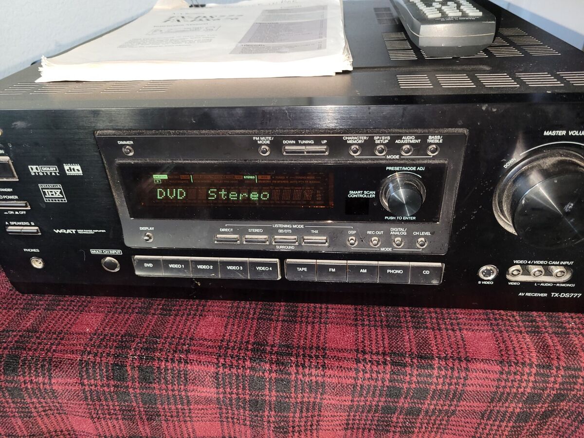 Onkyo TX-DS777 AV Audio Video Receiver AM FM Stereo Onkyo TX-DS777 AV Audio Video Receiver AM FM Stereo