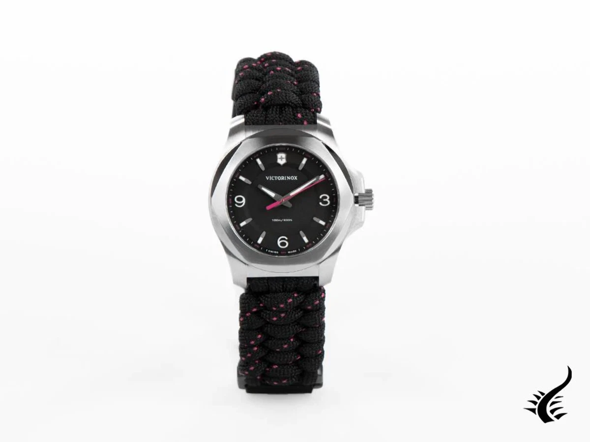 Victorinox I.N.O.X. Ladies Quartz Watch Black 37mm Paracord