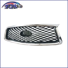 Front Bumper Upper Grille Chrome Base Models W/HOLE Fits 2018-2023 Infiniti Q50