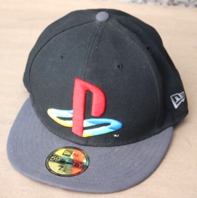 帽子 New Era 59FIFTY PlayStation 7 1/2 SONY PLAYSTATION NEW ERA 59FIFTY FITTED HAT BLACK GRAY SIZE 7 1/4