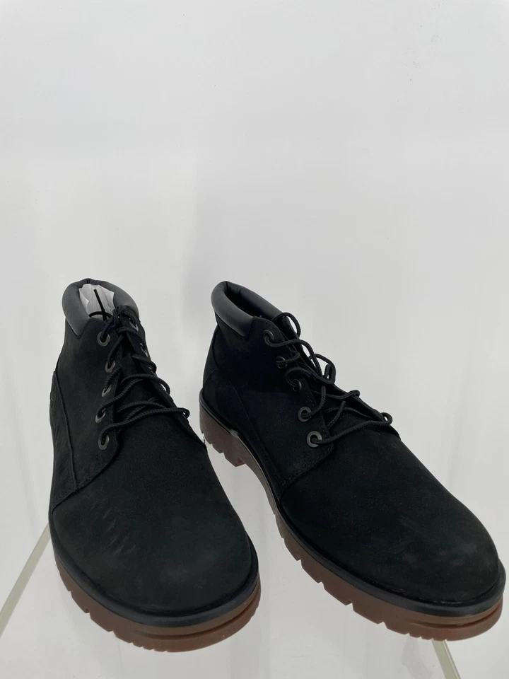 Timberland Hombres Newtonbrook Chukka Botas 12 Negro Impermeable Gamuza Cuero A2531 Foto 2 de 4