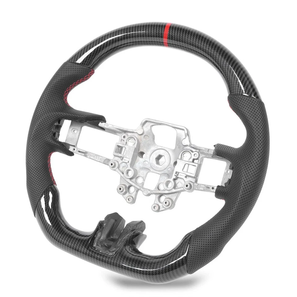 Hydro Dip Carbon Fiber Steering Wheel For Ford Mustang GT Shelby GT350 2015-2017 - Image 2 of 4