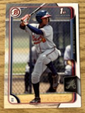 2015 Bowman OZHAINO OZZIE ALBIES Paper 1st Bowman Prospect #BP71 ATLANTA BRAVES