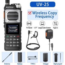 Baofeng UV25 Walkie Talkie Long Range Tri-Power Two Way Radio With Square Mic X1