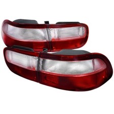 For 92-95 Honda Civic Eh Ej 24dr Red Clear Frosted Tail Lights 4pc Coupe Sedan For 92-95 Honda Civic Eh Ej 24dr Red Clear Frosted Tail Lights 4pc Coupe Sedan