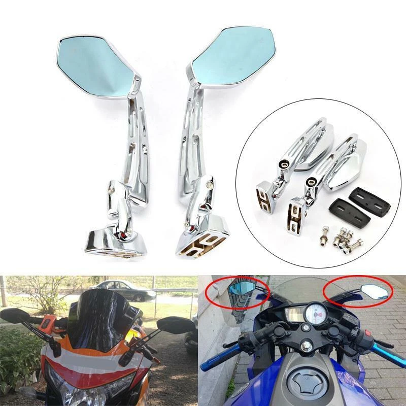 Espejos retrovisores laterales de carreras para Honda CBR 1000 RR CBR 600 Chopper Foto 3 de 4