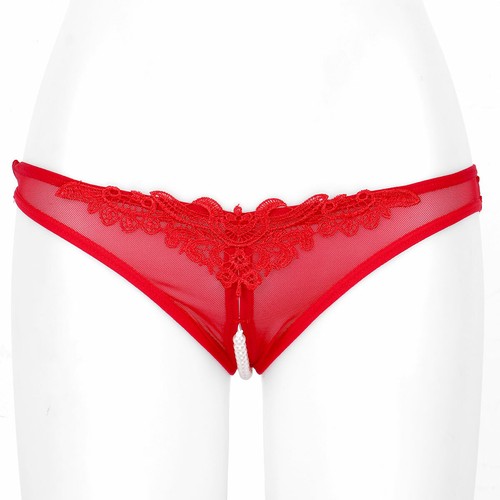 Frauen Mesh durchsichtig G-String Tanga offener Schritt Slips Unterwäsche Sexy - Bild 15 von 50