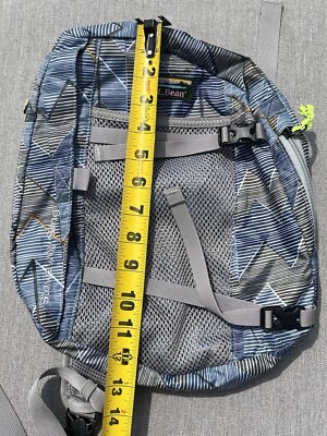 LL Bean Stowaway Sling 13” Backpack Carrying Bag Blue Nylon