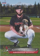 2018 Albuquerque Isotopes Keith Hessler RC Rookie Colorado Rockies Minor