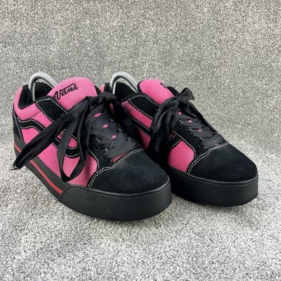Vintage Vans Old Skool Plat Sidestripe Women s Size UK7 Black Pink Satin Laces