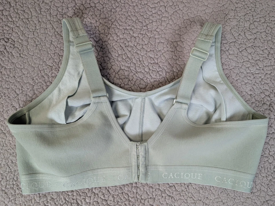 Sujetador Lane Bryant Cacique Sin Forro Cobertura Completa Inalámbrico Verde Salvia Talla 42D Foto 3 de 4