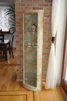 XXL Medusa Antik Stil Vitrine Bar Boden Vase Schrank Vintrinen Säule 181cm Neu - Bild 1 von 4