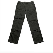 Level 99 Camouflage Dark Camo Gold Side Stripe Straight Bootcut Jeans Size 27