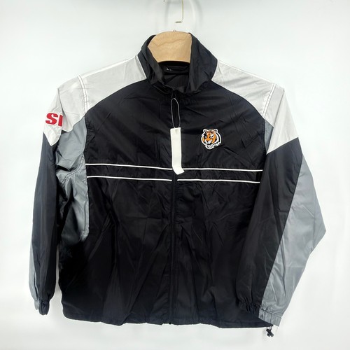 Chaqueta cortavientos Dunbrooke NFL Cincinnati Bengals cremallera completa para hombre nueva con etiquetas bloques de colores
