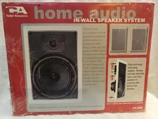 Cyber Acoustics In Wall Speakers 6.5" Kev Lar Woofer 1/2" Tweeter Home Audio
