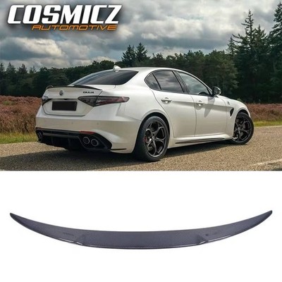 FOR 2017-2025 ALFA ROMEO GIULIA QUADRIFOGLIO STYLE CARBON FIBER SPOILER WING