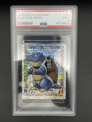 PSA 9 MINT 1999 MERLIN POKEMON #S4 BLASTOISE - PRISM