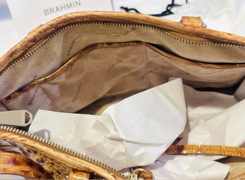 Bolso de Mano Brahmin Asher Cartera con Bolsa para el Polvo y Tarjeta de Cuidado Marrón Tostado - Imagen 9 de 11