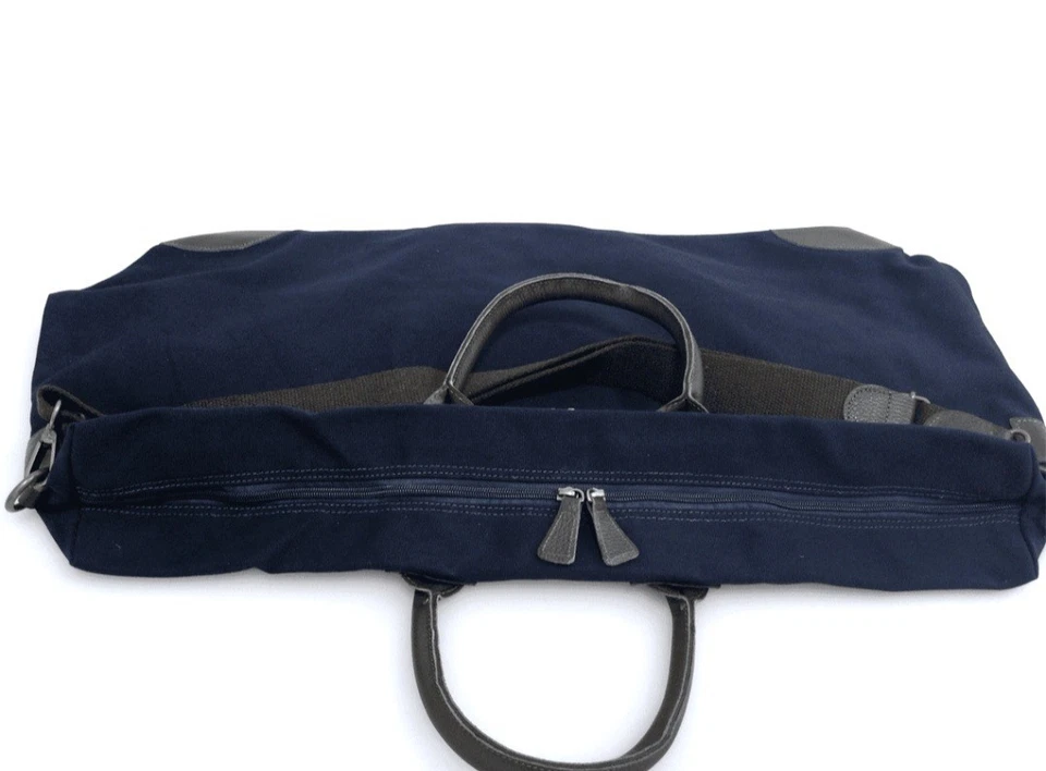 Bolso de Lona PANERAI Fin de Semana - Lona Azul con Borde de Cuero Bolso Boston de Viaje Nuevo Foto 2 de 4