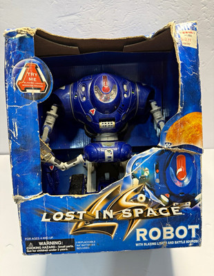 Trendmasters Lost in Space Robot Figure w/ Lights & Battle Sounds.Damaged pack