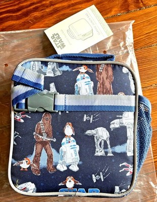 Pottery Barn NEW school LUNCH BAG STAR WARS jedi droid space boy travel 1