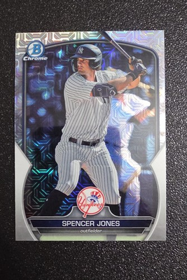#ad 2023 Bowman Chrome Prospects Spencer Jones #BCP 139 Mojo Refractor RC $13.99