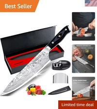 8-Inch German Stainless Steel Chef Knife with Ergonomic Micarta Handle & Gift...