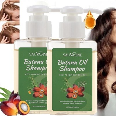 Batana Oil & Rosemary Natural Hair Growth Shampoo Anti Loss Damage Scalp Thick