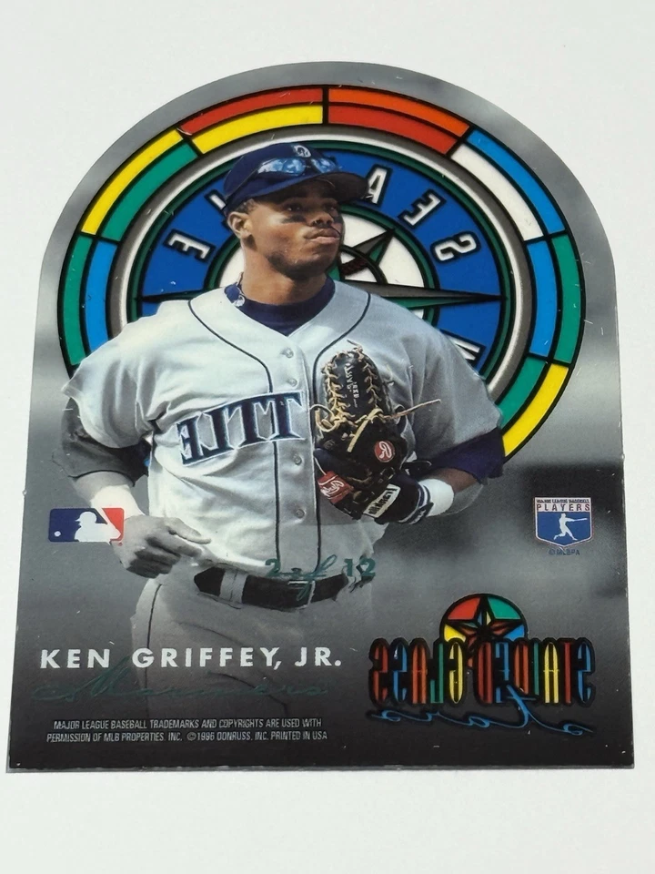 KEN GRIFFEY JR. 1996 ESTUDIO VITRAL ESTRELLAS TROQUELADO Foto 2 de 2