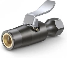 AstroAI Air Chuck, No Leakage Double Jaws Lock on Tire Close Black 