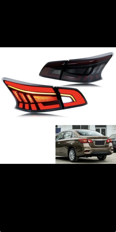 2016-2019 Nissan Sentra Rear Tail Lights Left and Right Plug N Play Used - Image 2 of 3
