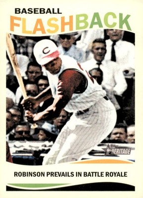 2013 Topps Heritage #BF-FR Frank Robinson Cincinnati Reds Baseball Flashbacks