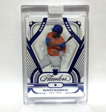 2024 Flawless #58 Ronny Mauricio Diamond Rookie /15 Mets JERSEY# (RC) Sapphire