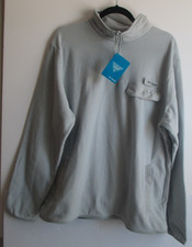 Columbia Size L PFG Sportswear Harborside II Fleece Pullover Gray Zip Pullover