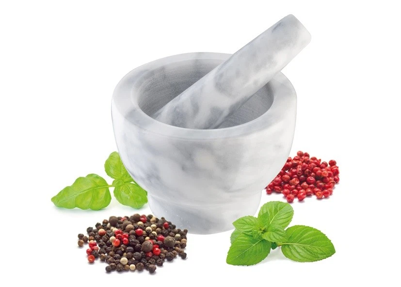 KAUFGUT - EVA COLLECTION - PROFICOOK - WESTMARK Mortaio e Pestello da Cucina in Marmo 13 cm