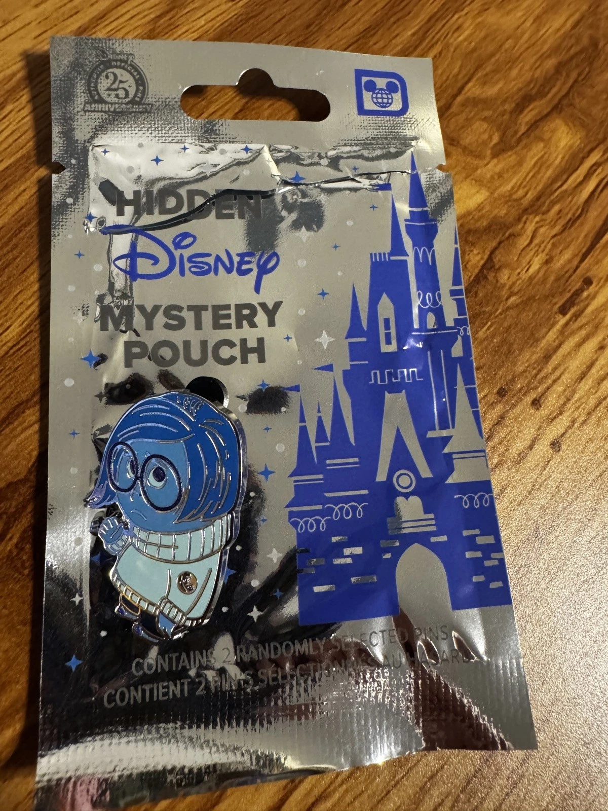 Sadness Hidden Mickey Pin * 2025 WDW Disney World Blue Color Story Inside Out