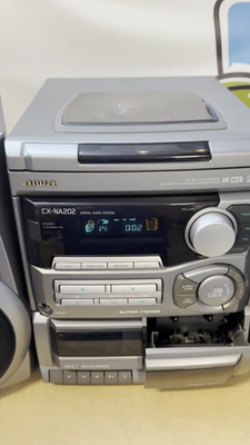 AIWA NSX-A202 AM FM Stereo System 3-Disc Compact Dual Cassette
